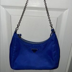 Blue Prada Re-edition Nylon crossbody handbag